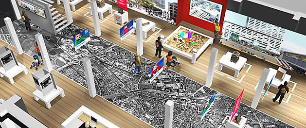 Informatiecentrum CU2030 Stationsgebied centrum van Utrecht Vloerontwerp